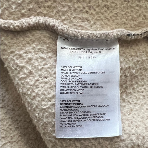 Skechers Go Snuggle Tan Sherpa Zip Up Jacket Womens Size Large - Picture 9 of 14